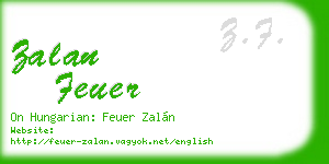zalan feuer business card